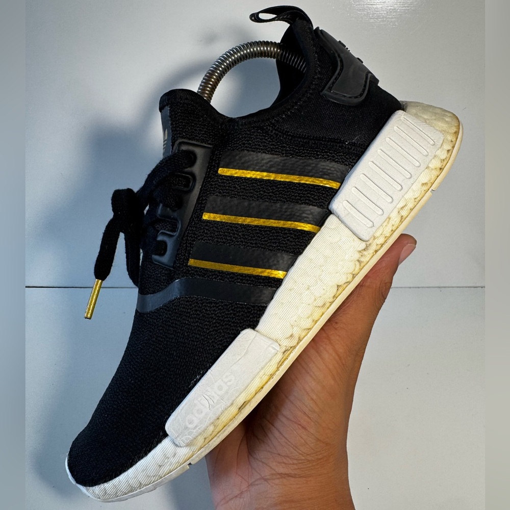 adidas NMD_R1 “Black Gold Metallic” Wmns Size 9